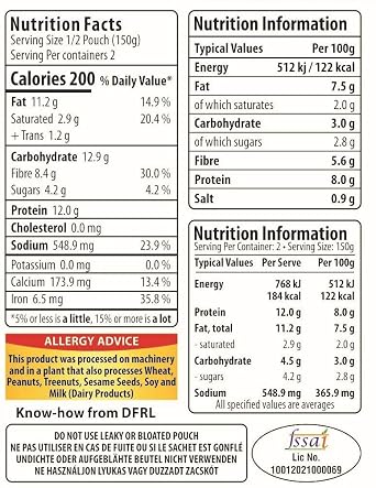 VIMAL Ready to Eat Chatpate Chole Instant Mix Vegetarian with No Added Preservative and Colours - 300g