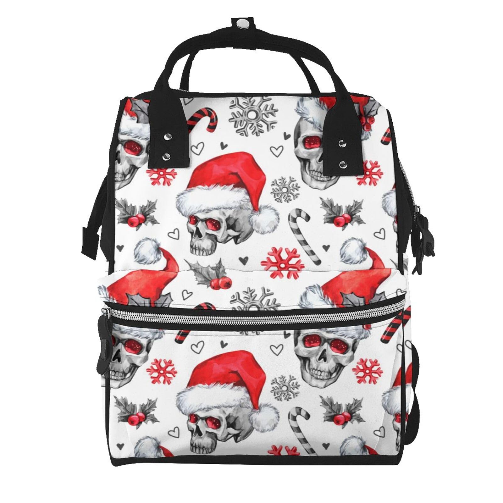 Sac à dos portable tête de mort flocons multicolore taille unique - 7