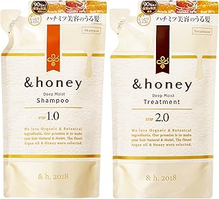 &honey (アンドハニー) ディープ モイスト シャンプー トリートメント 詰め替え ペアセット