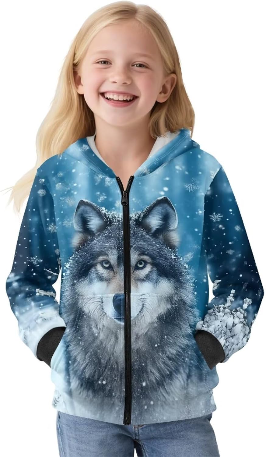 Hooded Sweatshirts for Girls Zip Up Hoodies Fall Jackets Fleece Coat Winter Outfit for School 6-16 Years