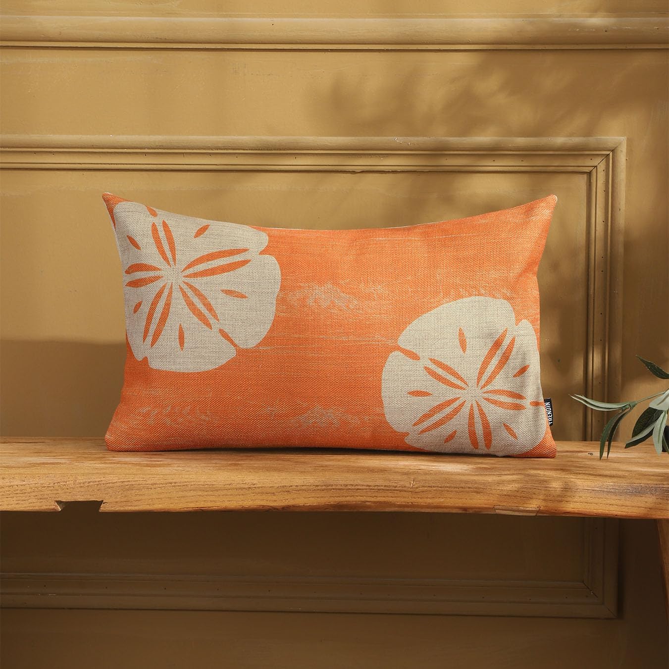 TRENDIN Nautical Pillow Cover 12X20 for Couch Sea Ocean Decor Oblong Linen Cushion Case Sofa Vintage Home Decorations Orange PL1099TR - Image 3