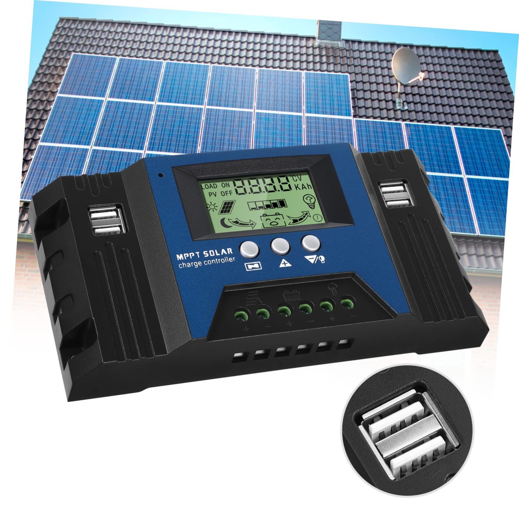 Amazon | GANAZONO ソーラーパネル用 チャージャーコントローラー 12V