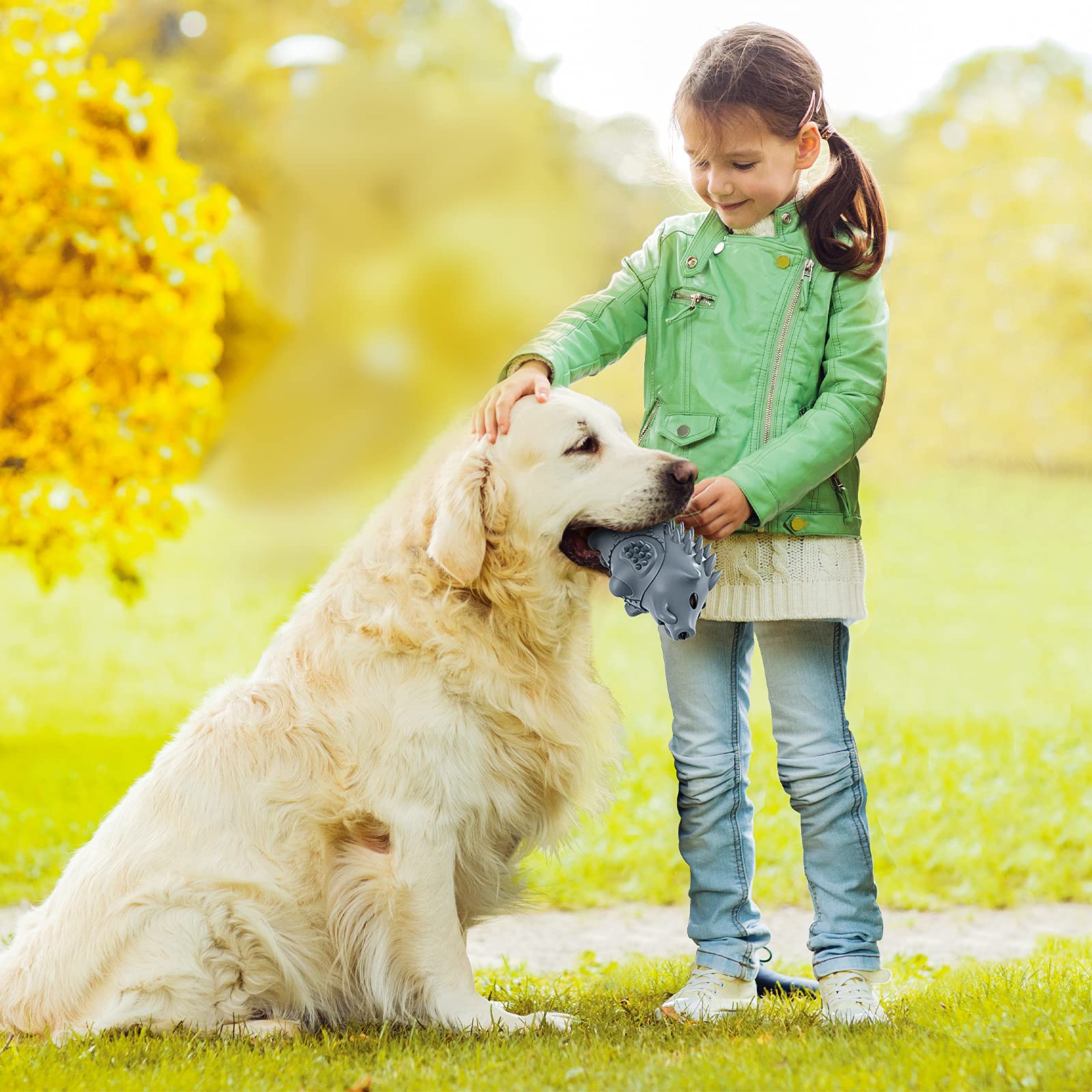 Juguetes masticables para Perros para masticadores agresivos, Juguetes de Huesos de Perro Larg, Juguetes para Perros para masticadores chirriantes indestructibles, Dientes limpios, no