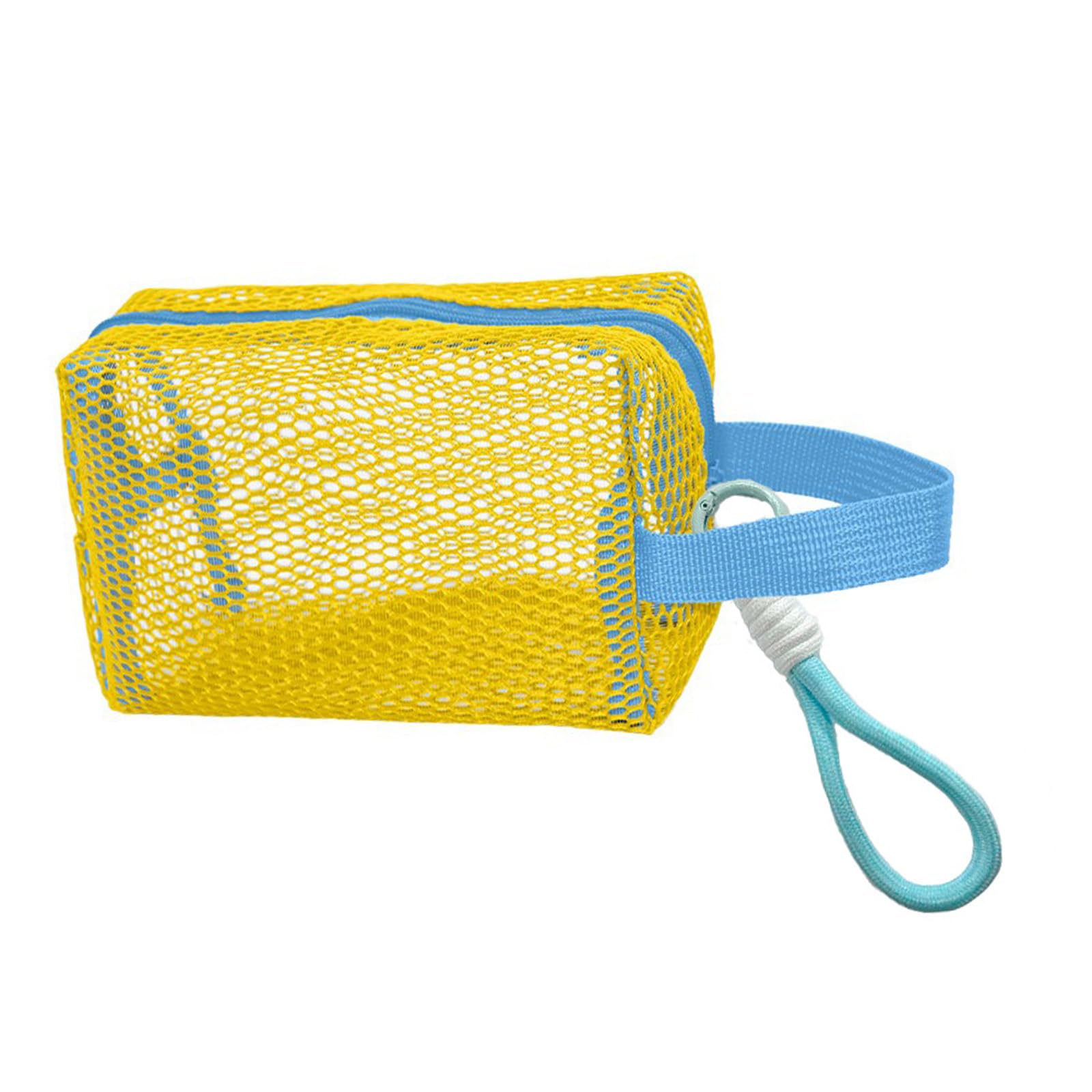 Osniyaw Women's Yellow Stylish Meshes Make-Up Storage Bag With Spacious Interior, Multi-Purpose Meshes For Cosmetics, Skin Care And Small Items, Organiser