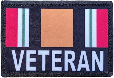 Afghanistan Veteran Morale Patch Tactical Custom Military Combat Vet Removable Hook and Loop for Molle Gear, Operator Hat, Rucksack, Pack Bag, Backpack