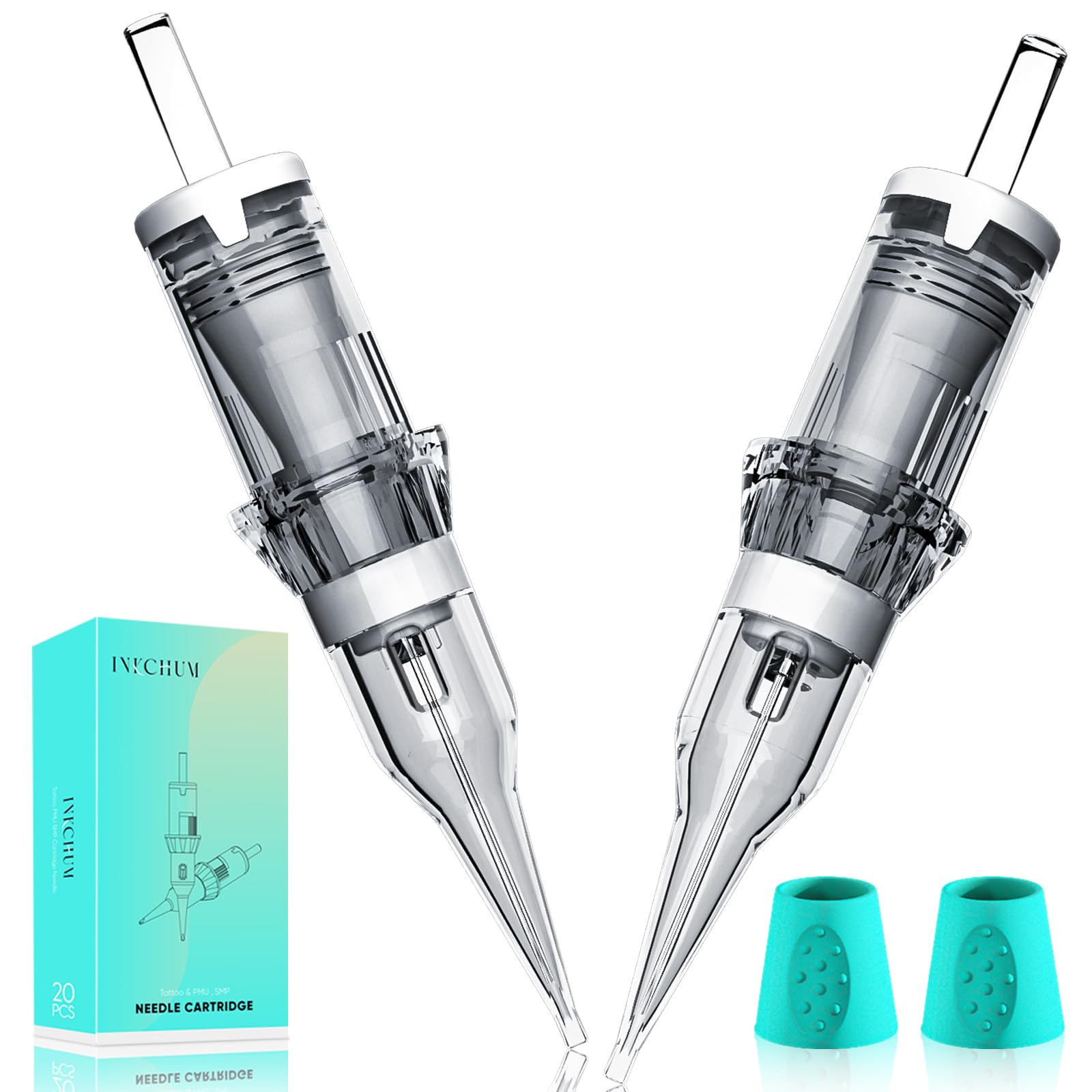 Tattoo Cartridge Needles 20pcs Disposable Tattoo Needles 0803RL 0.25MM Round Liner with Membrane Safety Cartridges Tattoo Supplies for Wormhole, Mast, Dragonhawk, Ambition, HAWINK and More