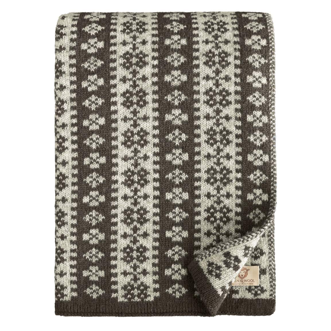 Linen & Cotton Couverture Maille/Tricotée Arctic Douce et Épaisse -100% Pure Laine de Nouvelle-Zélande, Gris Foncé (130 x 180cm) Plaid Tricoté/Jeté de Canapé/Couvre Lit/Blanket pour Sofa Été Hiver
