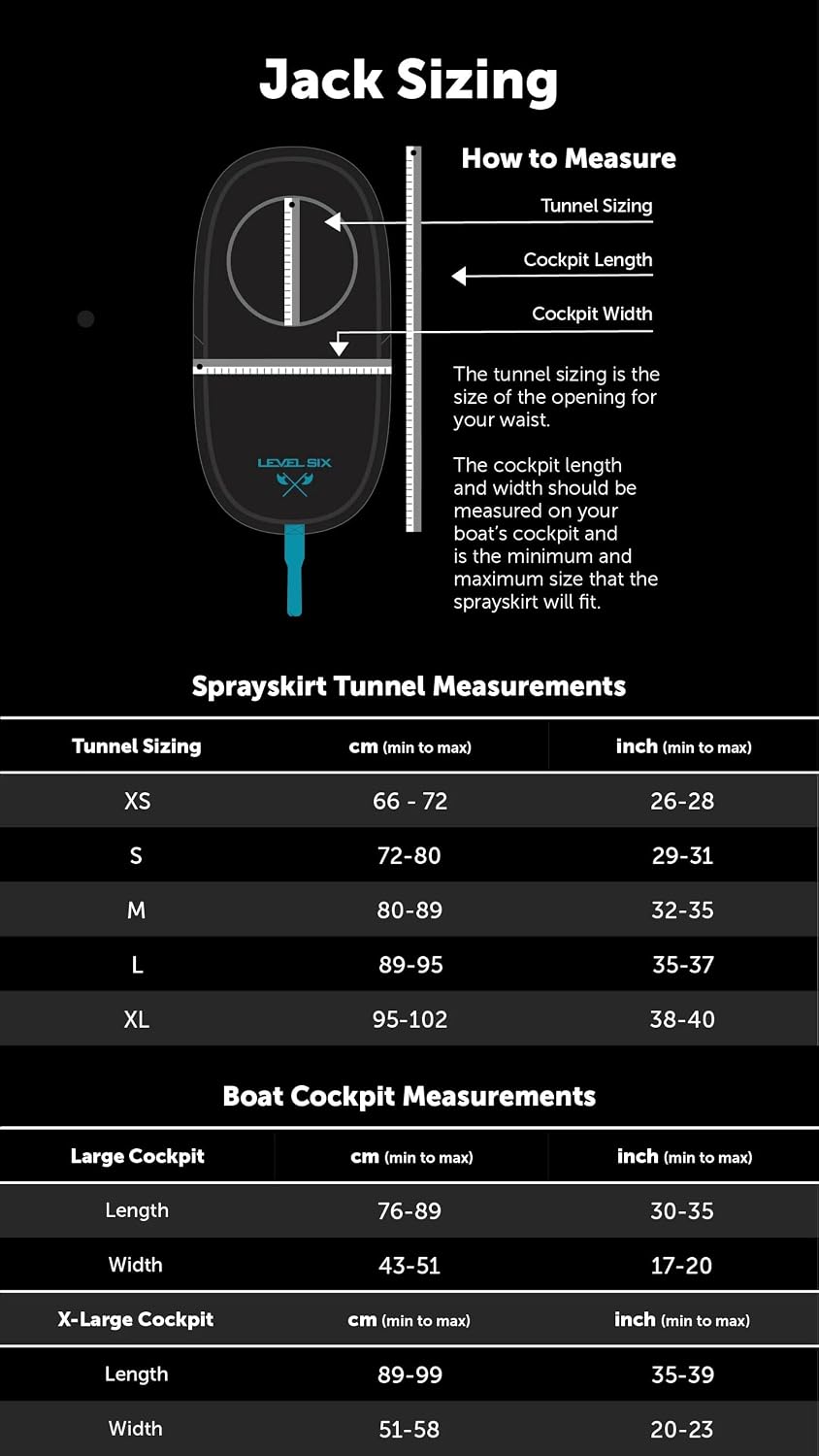 Level Six Jack Bungee Spray Skirt-XLDeck-L/Tunnel