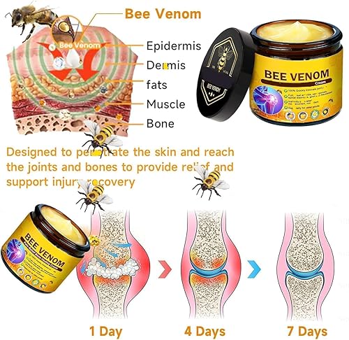 Miniatura 3 de Crema para articulaciones y huesos de veneno de abeja, crema de alivio de articulaciones de veneno de abeja, cuidado de las articulaciones para