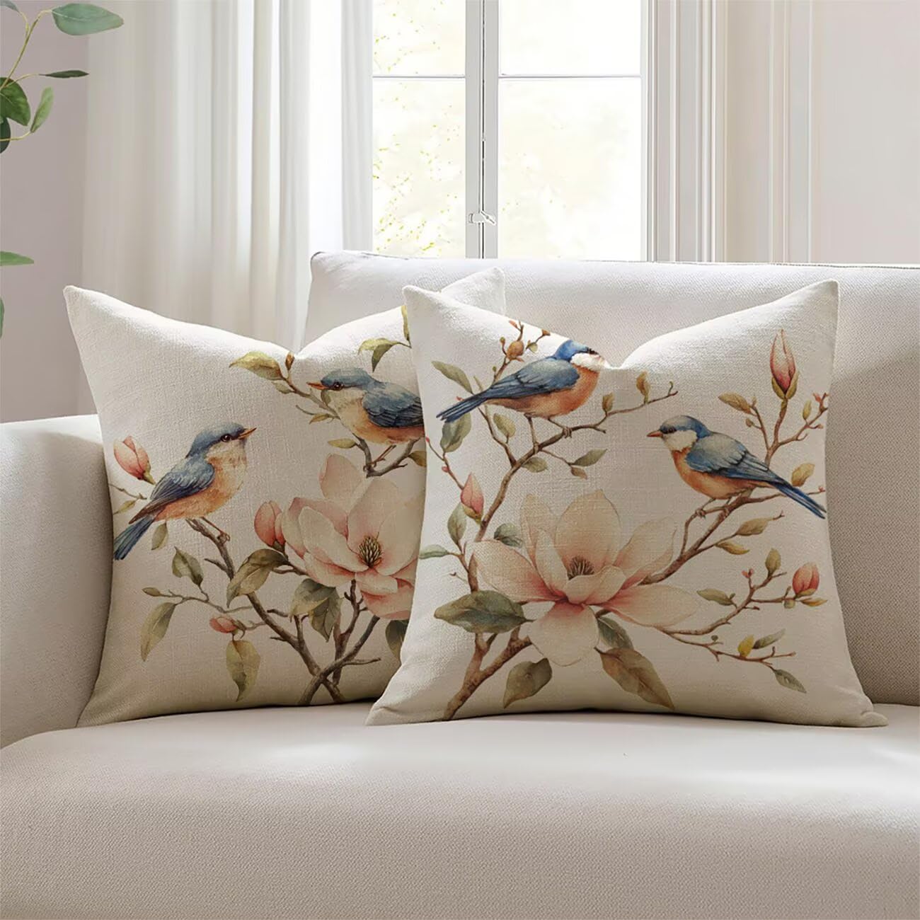 Housses de coussin pour coussin canapé 26x26 anti-tache et imperméable Lejnlnng JL-4756