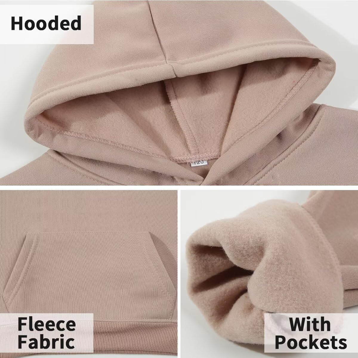 jeecoin Girls Boys Tracksuit Athletic Sweatsuits Pullover Hoodie 2 Pieces Kids Sweatshirt and Jogger Sweatpants Outfits Set - Image 4