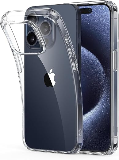 ZedGear Case for iPhone 15 Pro Silicone Case Clear Transparent Shockproof Scratch Resistant Protective Phone Soft Silicone...