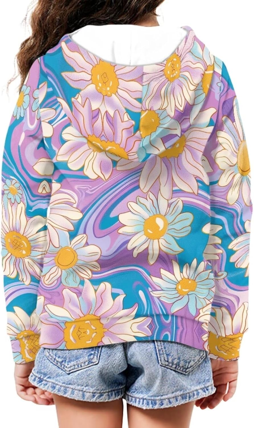 Girls Cute Graphic Print Hooded Sweatshirts Zip Up Hoodies for Fall Winter Full Zip Hoodies with Pockets - Image 3