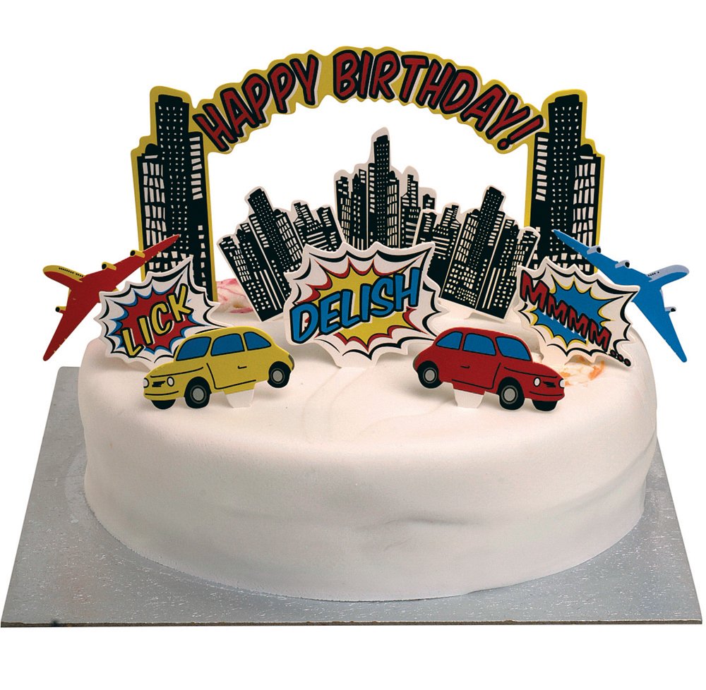 Ginger Ray Superhero Kids Party Invitations x 10 - Pop Art Birthday