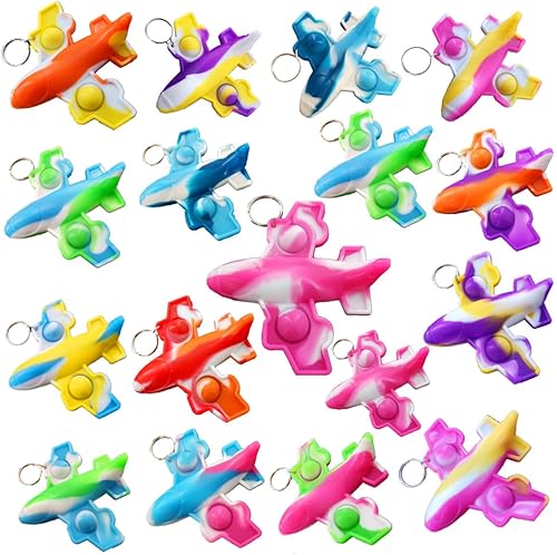 Paquete de 100 mini juguetes para ansiedad de avión, para autismo, sensoriales, cumpleaños, fiestas, regalo para escuela, aula, adultos y niños