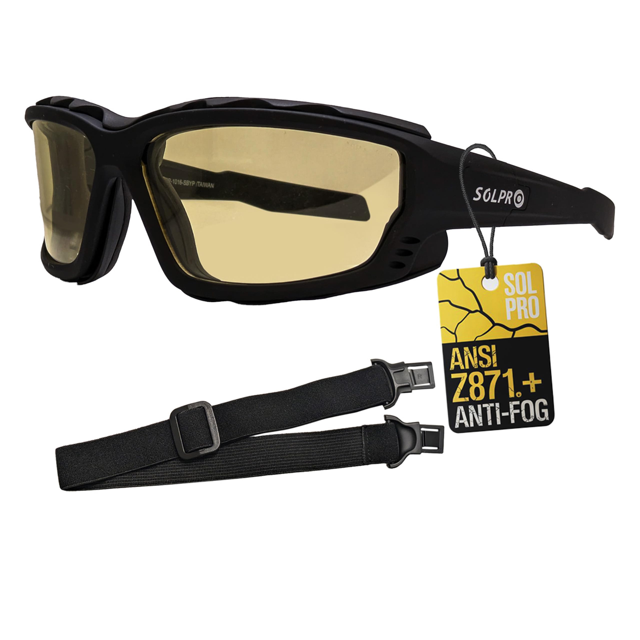 Gafas de sol de seguridad antivaho acolchadas de espuma, a prueba de polvo, resistentes al viento, caza, senderismo, golf