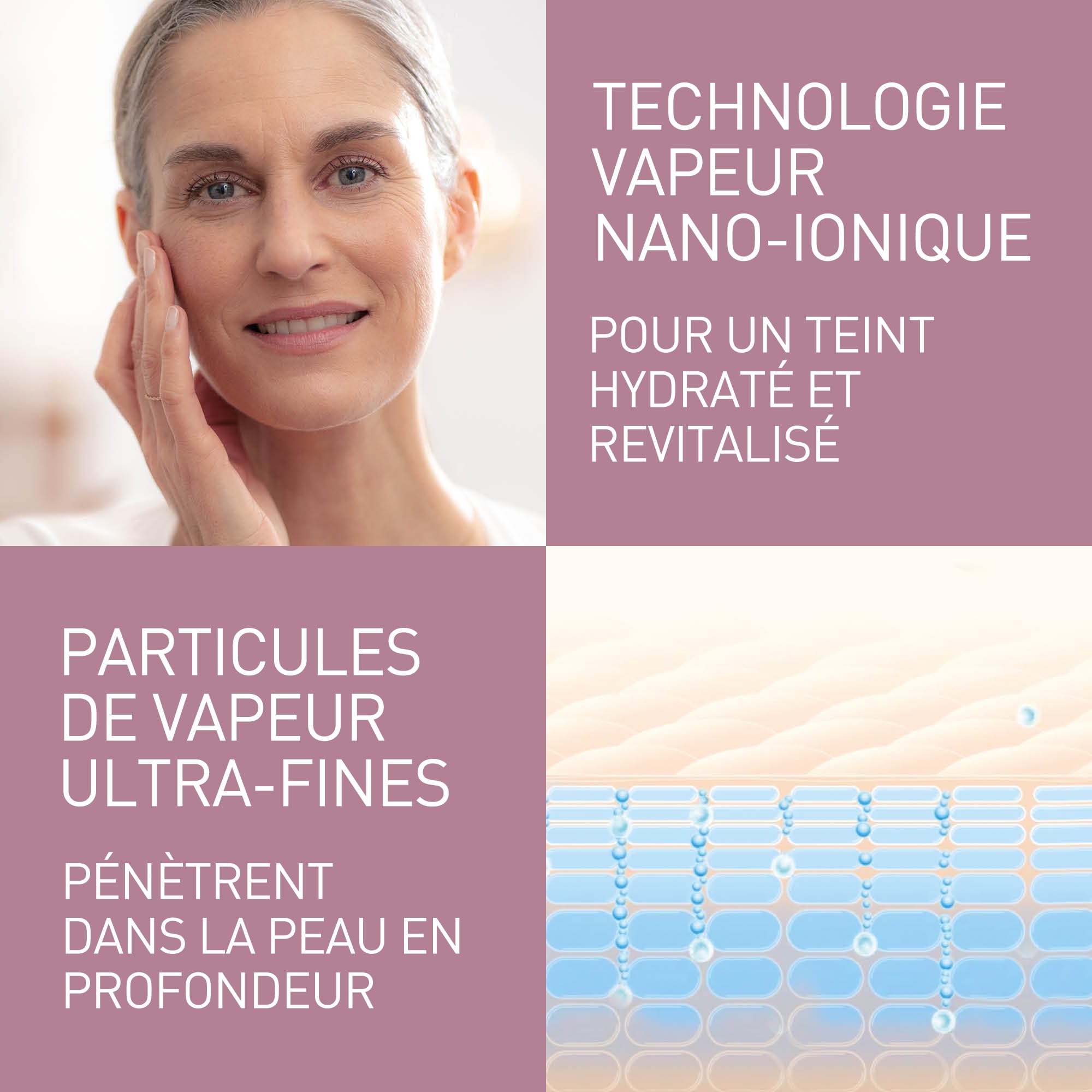 Panasonic EH-XS01-N503 | Soin thermal du visage, Sauna, Vapeur nano-ionique, Programmes 3, 6 ou 12 minutes