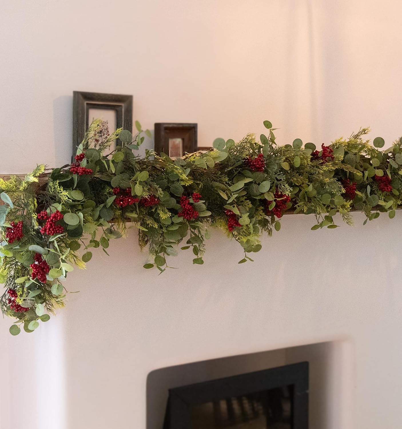 6FT Christmas 144 Branch Tips Cedar Garlands, Anna's Whimsy Artificial Pine Cypress Greenery Garland, Decorations Holiday Indoor Outdoor Christmas Decor Winter Garland - Image 3