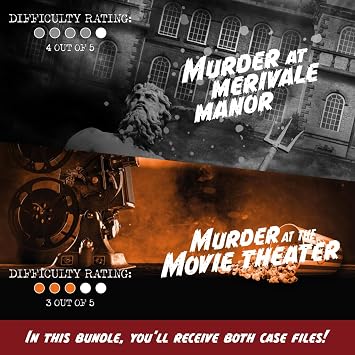 Cryptic Killers Bundle #7 - Unsolved Murder Mystery Game - Cold Case File Investigation - Detective Clues/Evidence - Solve The Crime - Individuals, Date Nights & Party Groups - 2 Pack