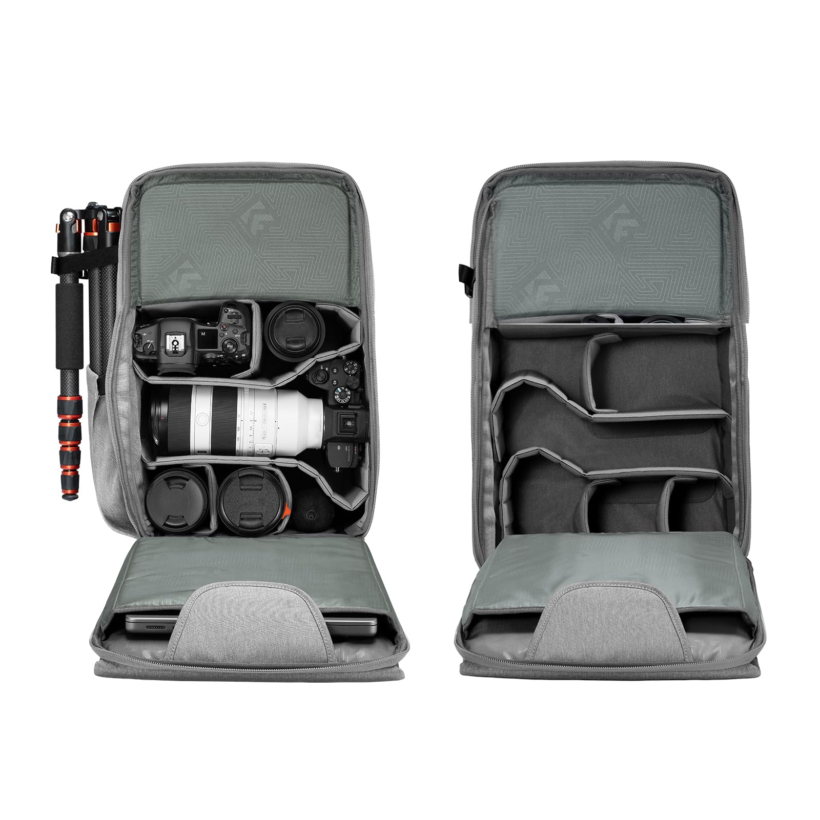 K&F CONCEPT Zaino per fotocamera, 22 litri Borse per fotocamera di grande capacità con copertura antipioggia Scomparto per laptop da 15,6" per Macchina fotografica Obiettivo Droni