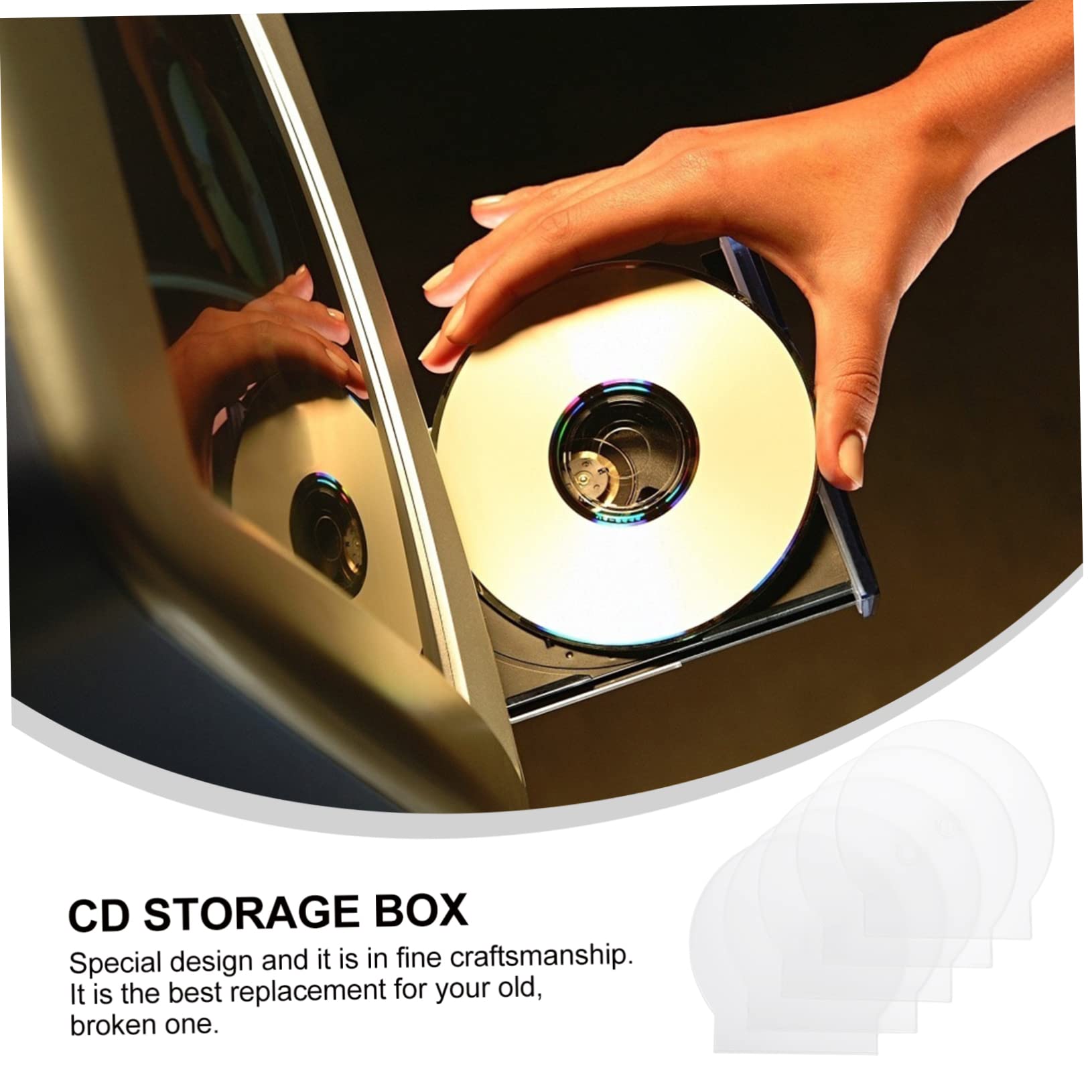Custodia CD in Plastica Bianca Trasparente 40 Pezzi | Struttura Spessa Doppia Copertura, Ricambio per Dvd e Cd, Protezione del Disco, Formato Compatto