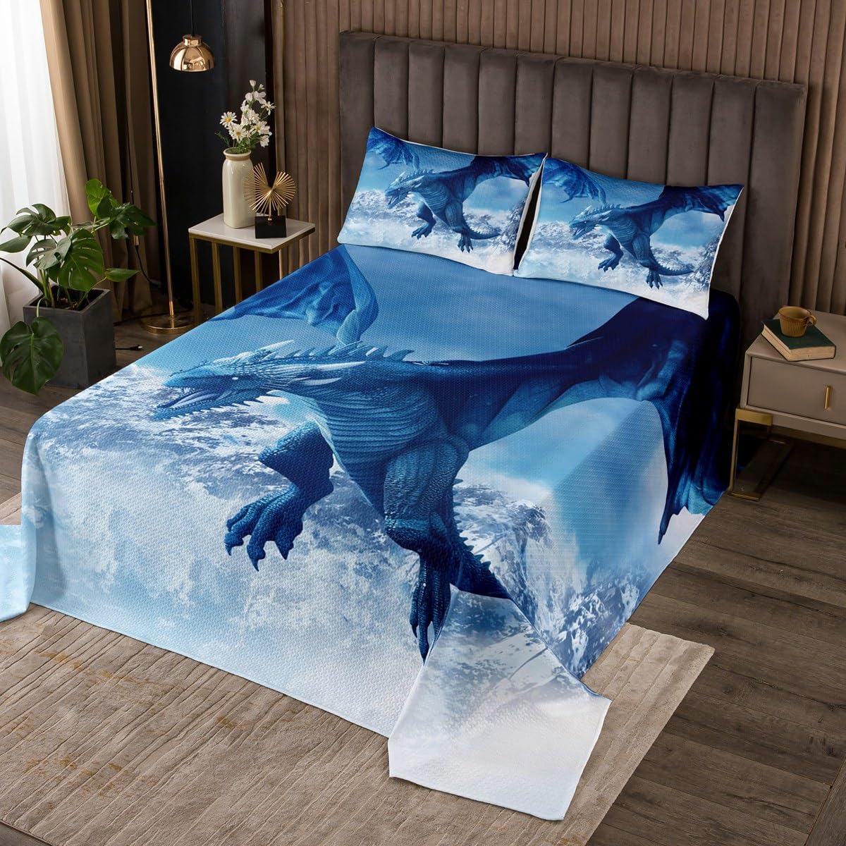3 Piece Animal Quilt Bedding Set Women Aldult Lightweight Bedding Giraffe Monkey Bedspread Set Elephants Birds Bedspread Coverlet Soft Microfiber Home Quilt Set for King Bed All Season