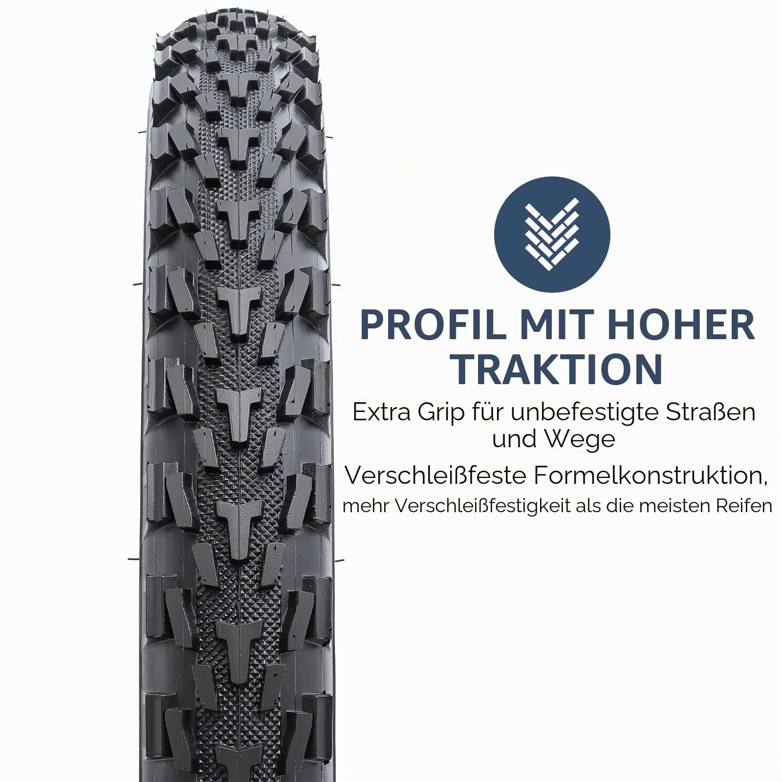YunSCM 2Pcs Faltbare 20 Zoll Fahrradreifen 20X2.40 Mantel 64-406 kompatibel 20X2.40 Stadt/Straße/Mountainbike Reifen