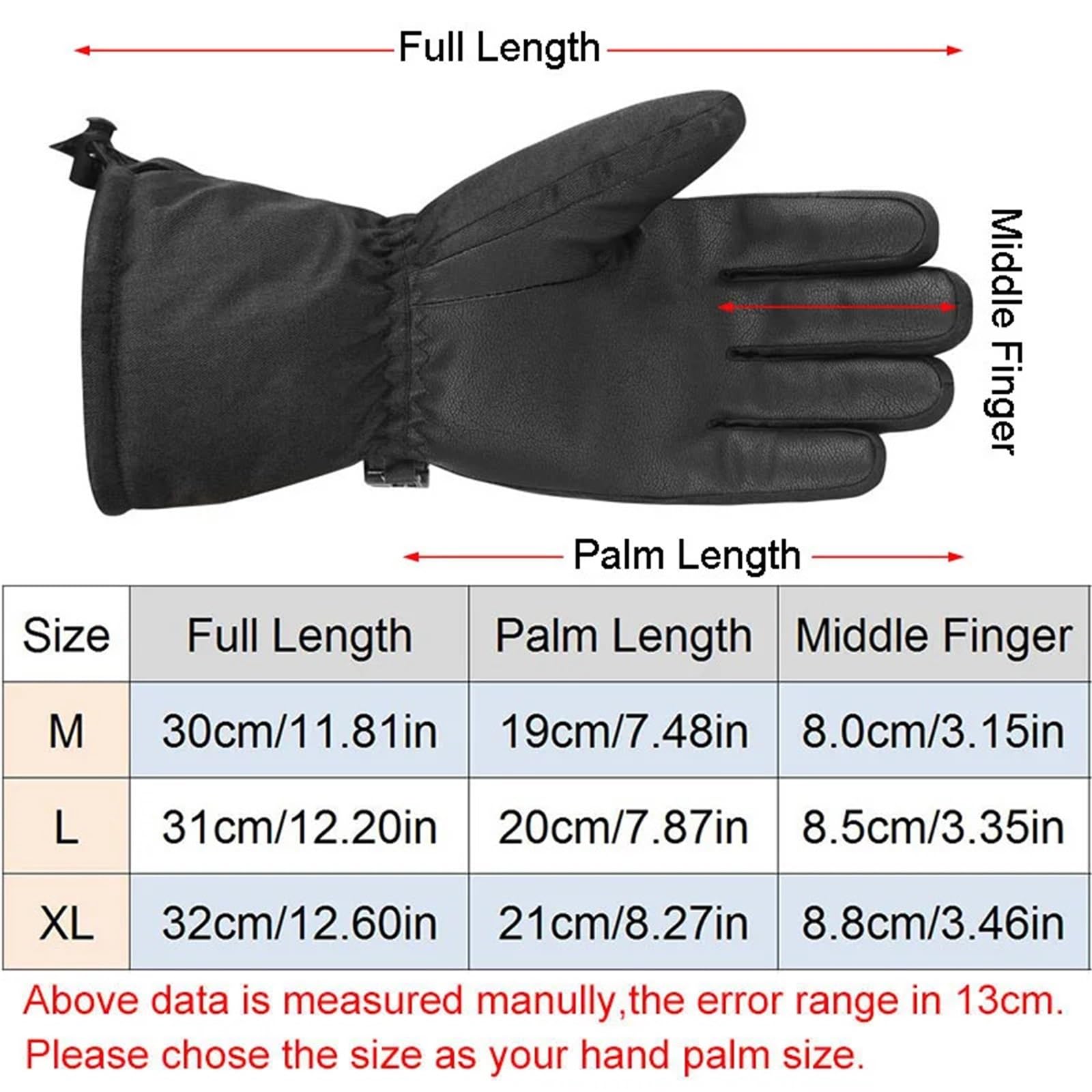 Guantes de esquí cálidos Invierno Impermeables for Hombres y Mujeres, for Snowboard, Motos Nieve, Motocicletas, Pantallas táctiles, muñecas para Clima Frio