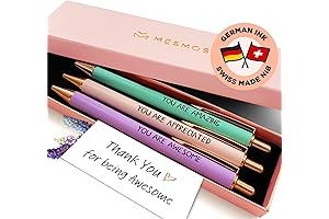 MESMOS 3pc Fancy Pen Set for Women: German-Made Ink, The Perfect Thank You Gifts