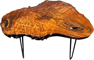 Live Edge Coffee Table, Natural Wood Coffee Table for Living Room, Natur...