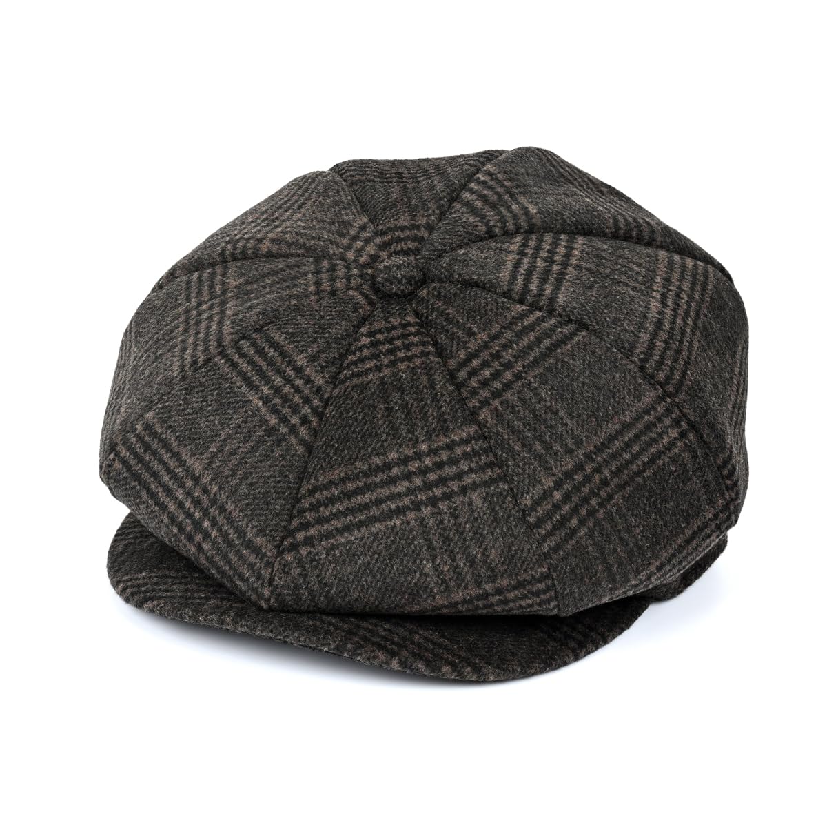 jerague Wool Newsboy Cap for Men Women - Classic Vintage Gatsby Lvy Cabbie Hat Flat Beret Cap Adjustable Size