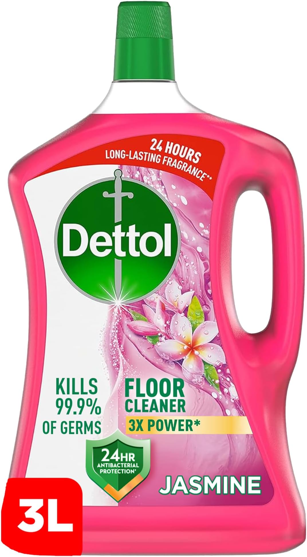 Antibacterial Power Floor Cleaner, Jasmine, 3L