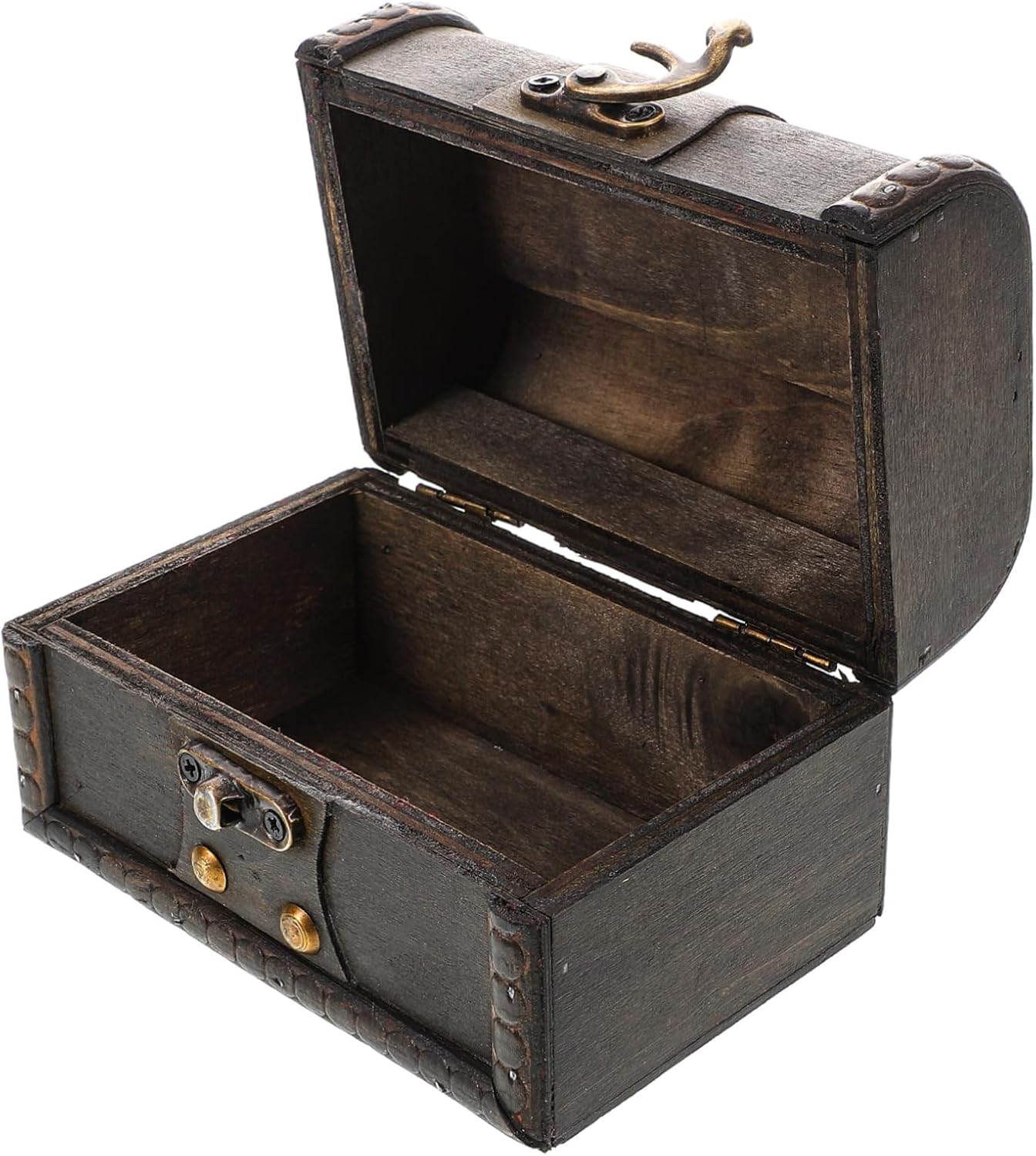 CHILDWEET Retro Jewelry Box Chinese Style Wooden Storage Chest for Home Decor Multi Purpose Desktop Organizer with Elegant Design and Large Capacity for Accessories