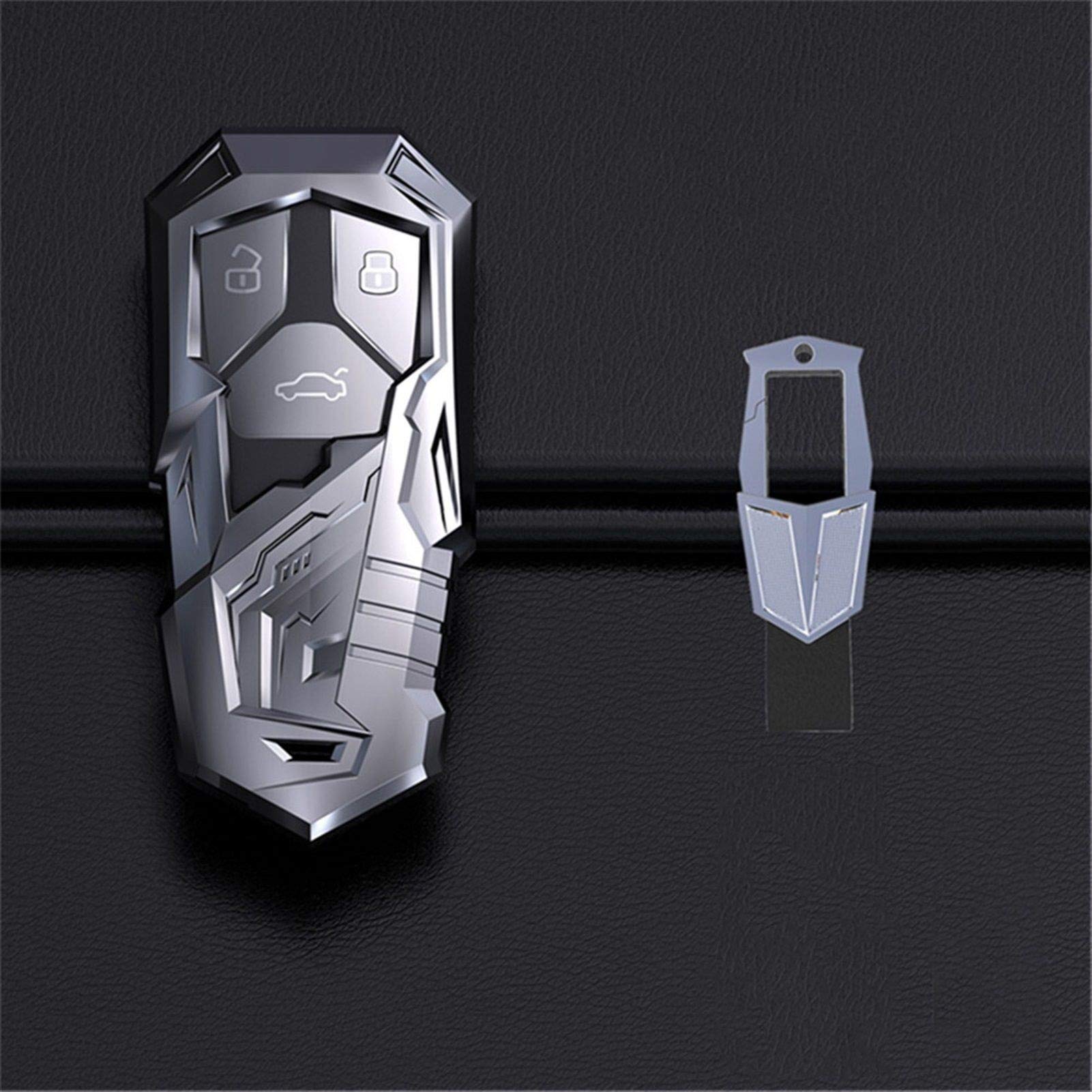 Funda de aleación de Zinc for Llave de Coche, for Smart, Funda for Llavero, for Audi, A4, Q7, Q5, TT, A3, A6, SQ5, R8, S5, Mando a Distancia sin Llave, Estilo de Coche