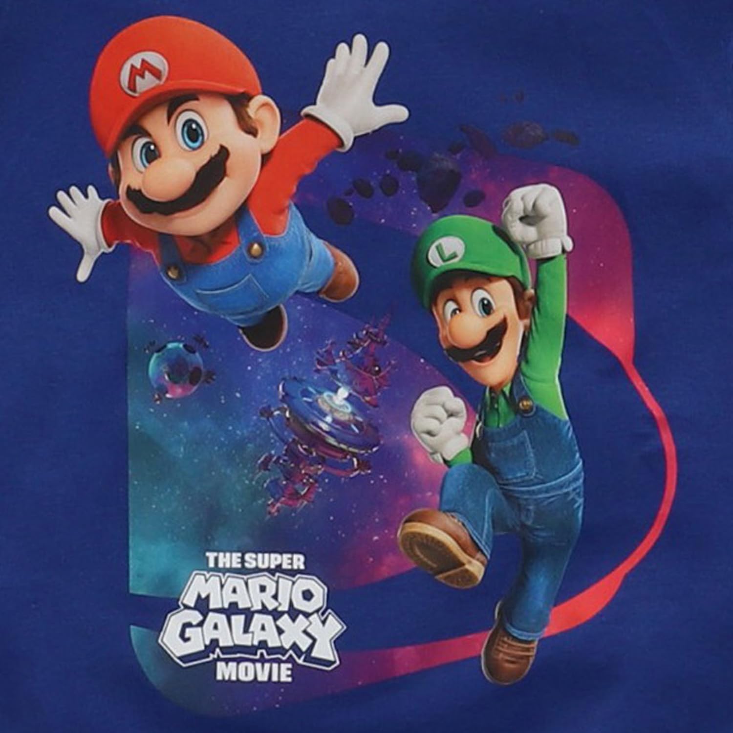 SAHINLER créateur d'univers Super Mario - Sweat à Capuche Enfant Super Mario Galaxy - Polycoton - Style Sportswear Décontracté - Molleton Doux 240 GSM - Bleu Royal