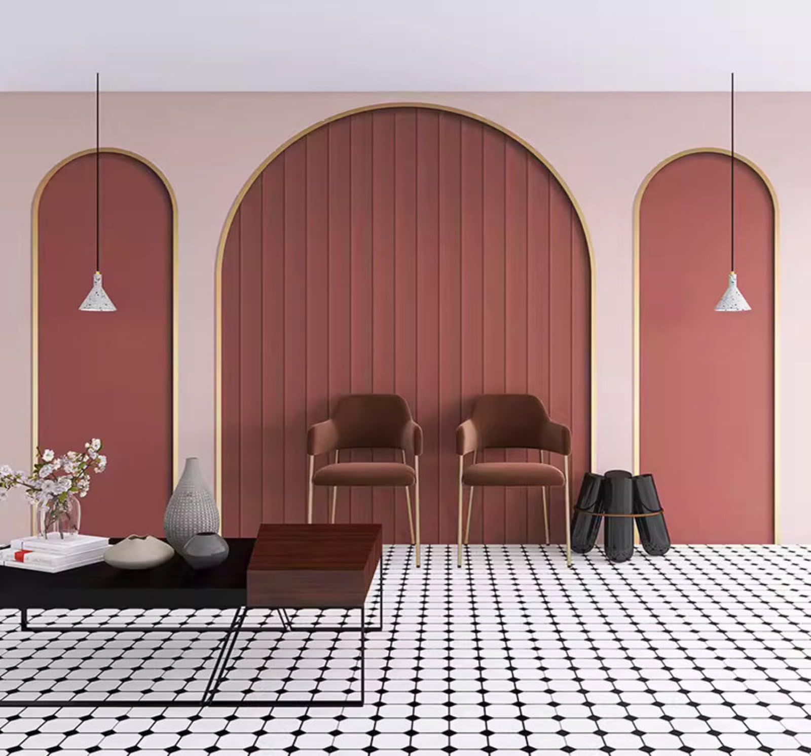 Abstract Luxury Archway Clothing Shop Beauty Salon 3D Wallpaper Easy Install Feature Office Living Room Sofa Bedroom TV Background Wall Decoration-400cm×280cm