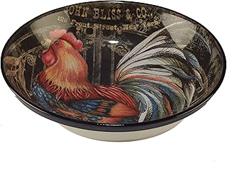 Certified International 13" x 3" Gilded Rooster Serving/Pasta Bowl, One Size, Multicolor