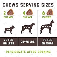 Vista 5 de Masticables para pulgas y garrapatas para perros, sabor a pato, 180 masticables suaves, soporte sin desorden, para todas las razas y tamaños