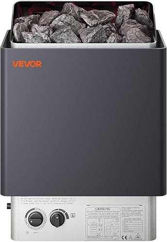 Miniatura 11 de VEVOR - Calefactor de sauna, estufa eléctrica de sauna de 220V, calentador de sauna para baño de vapor con temporizador de 3h y temperatura