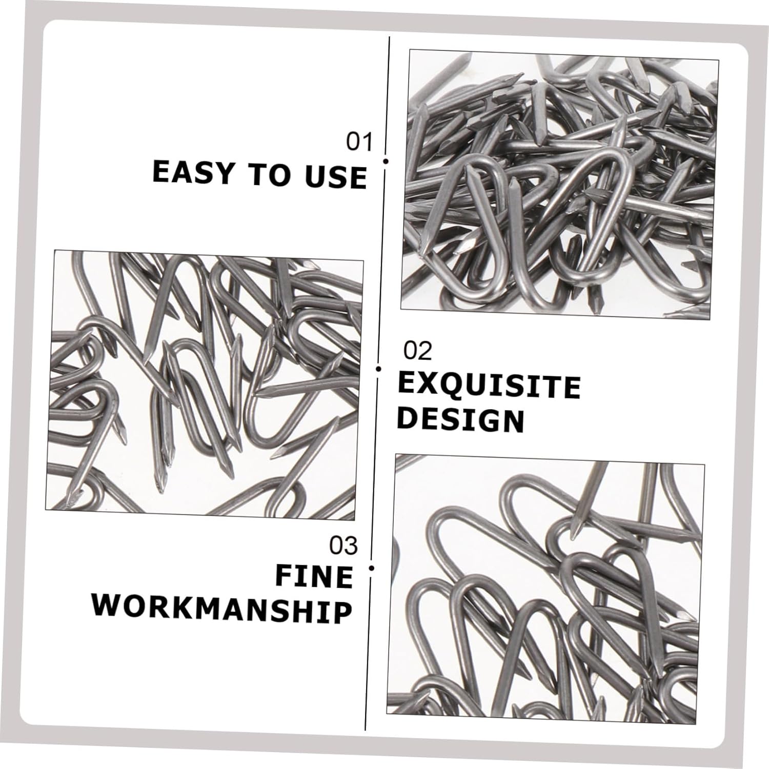 Nails for Wood,U-Shaped Fixing Nails 70pcs Iron Material Rust-Resistant Turf Tool Fencing Pin for Artificial Grass Wire Mesh Garden