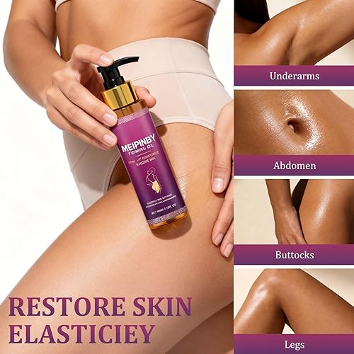 Miniatura 7 de Aceite reafirmante corporal de 2 piezas, hidratación de absorción rápida para apretar y reafirmar brazos, pecho, muslos, enriquecido con vitamina E,