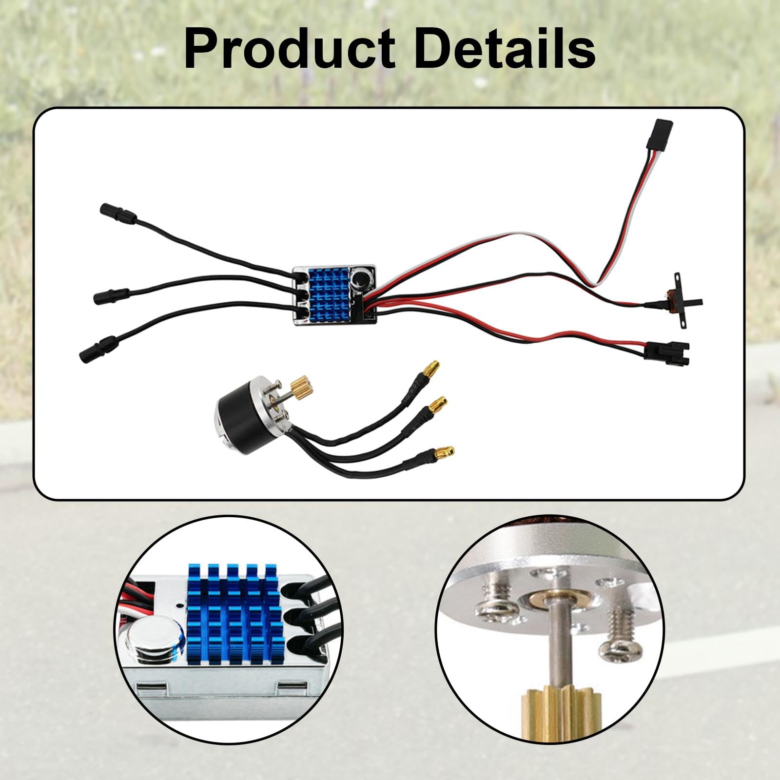 Menolana 2322 Outrunner Brushless Motor and AM32 45A ESC Replacement Electric Speed Controller 2600kv for MN82 1/12 RC Car Truck Model