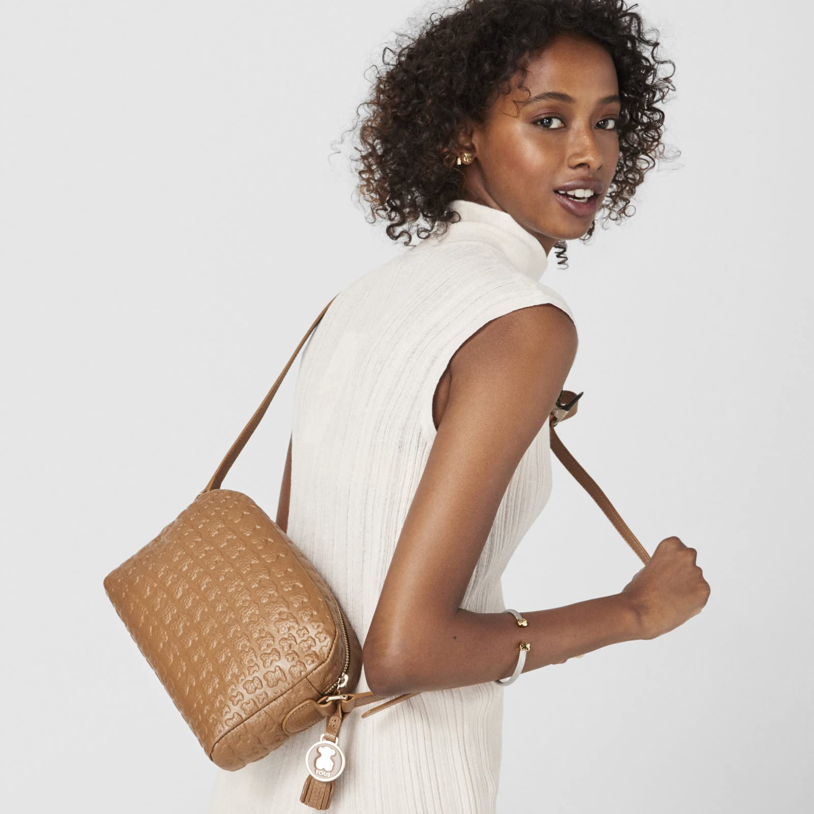 TOUS Sherton, Bolso Bandolera para Mujer, 19x14x2 cm (W x H x L)