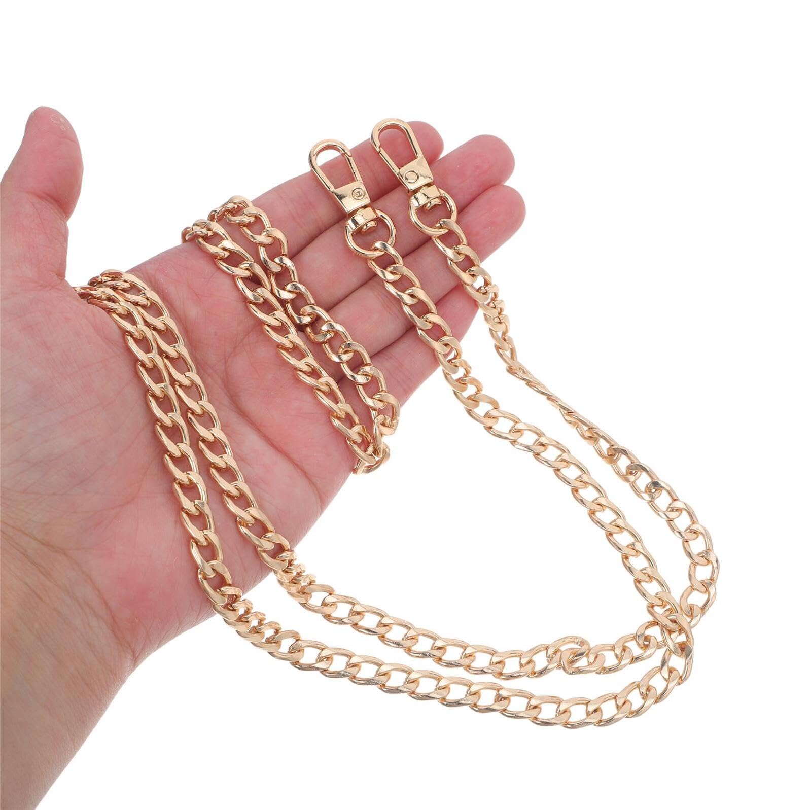 Cadena de Bolso Dorada de Metal 120 Cm 8 Piezas Reemplazo de Cadena para Bolso de Mano y Hombro Multifuncionales y Correas Resistentes para Carteras y Bandoleras