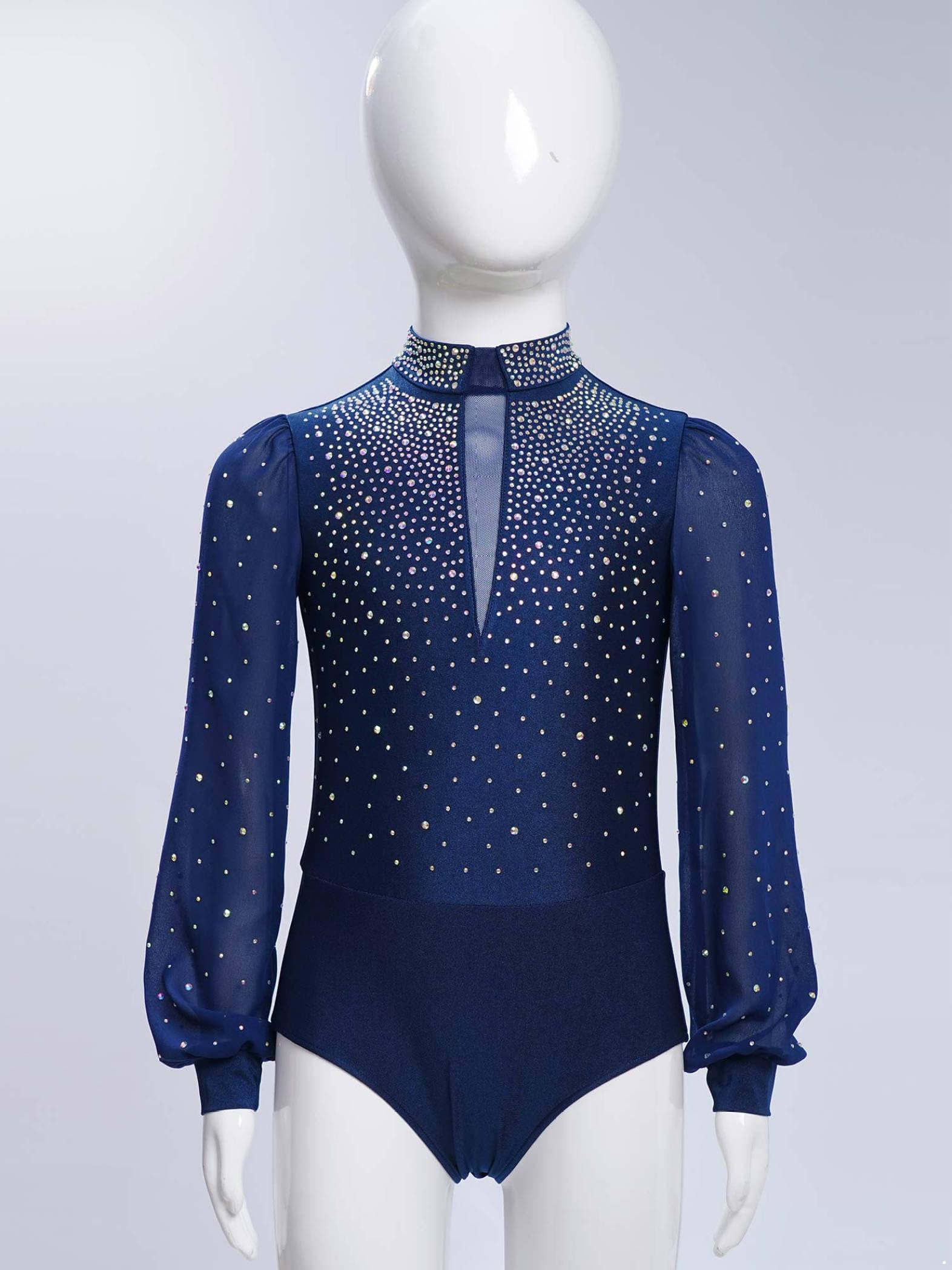 Jungen Kind Gymnastikanzug Ballettanz Latin Dance Strass Outfit Eiskunstlauf Wettbewerb Aufführung
