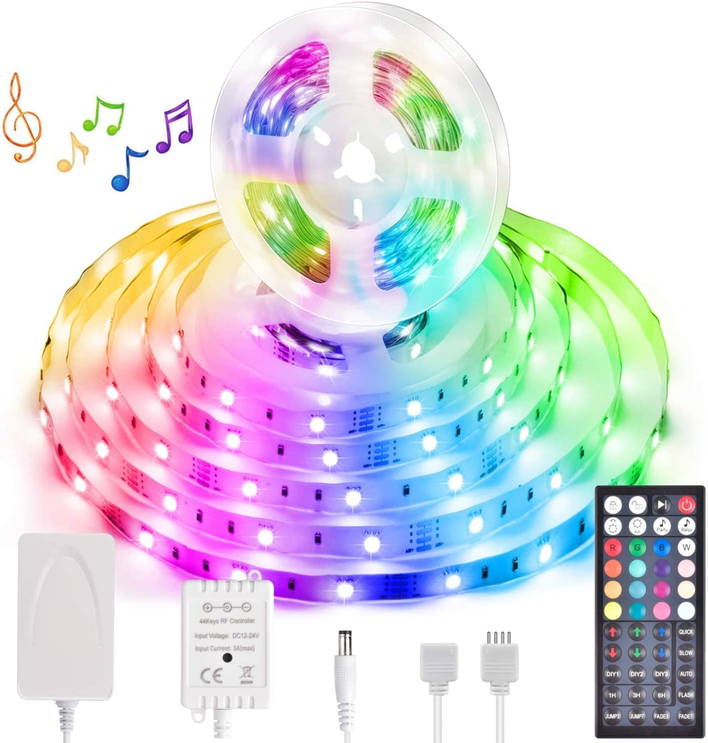 40ft LED Strip Lights, that sync with music Flexible Color
