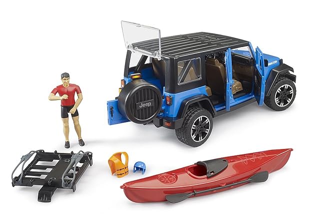 Foto 5 de 5 de Bruder 02529 - Jeep Wrangler Rubicon Unlimited con Kayak y figurita