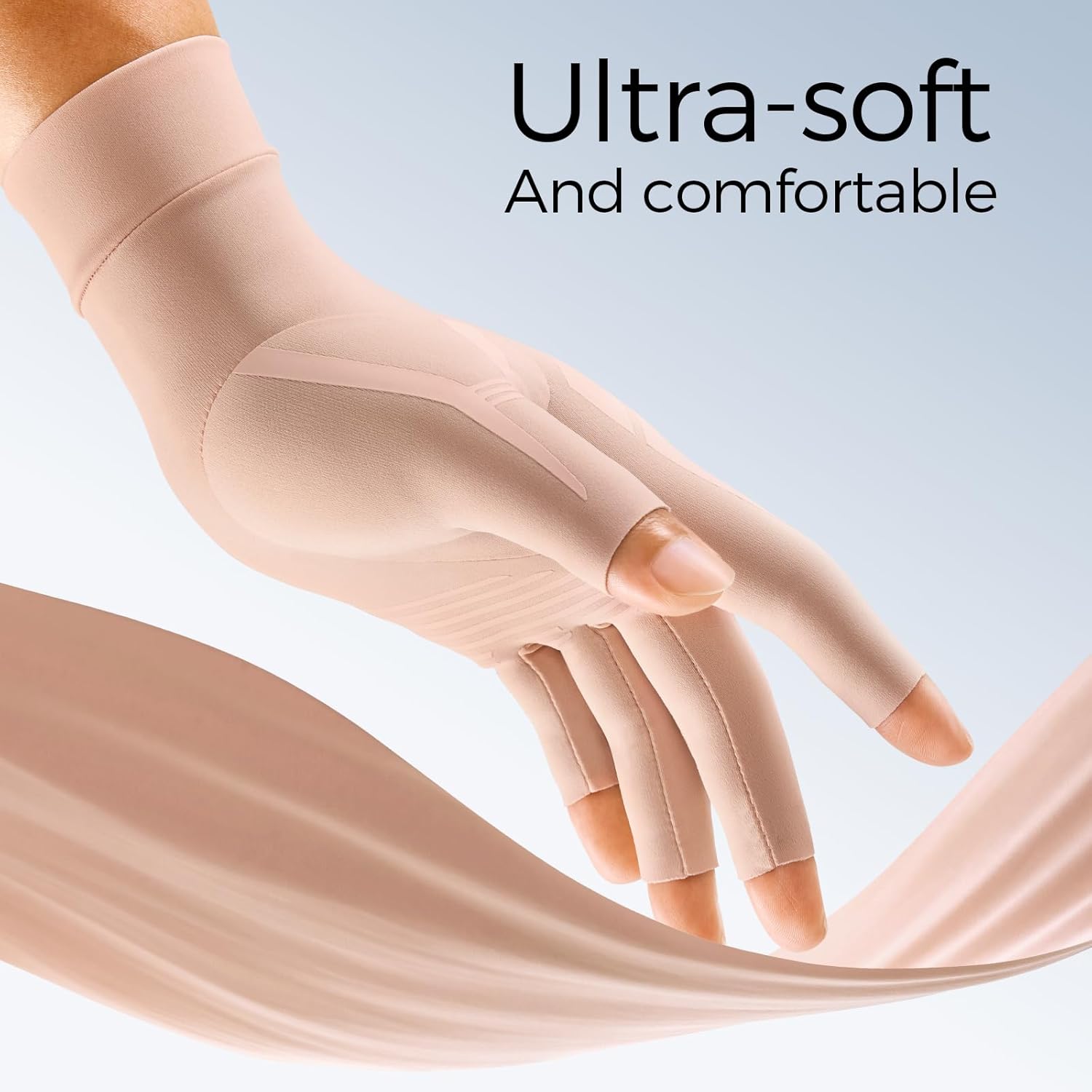 FREETOO All-Around Compression Arthritis Gloves for Women for Pain, Carpal Tunnel Relief Gloves for Men, Hand Compression Gloves for Crocheting, Rheumatoid Arthritis. Warm Pink M