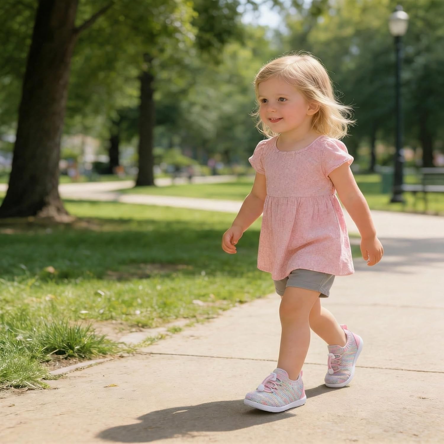 FEETCITY Baby Shoes Boys Girls First Walking Shoes Lightweight Infant Sneakers Slip On Shoe - Image 2