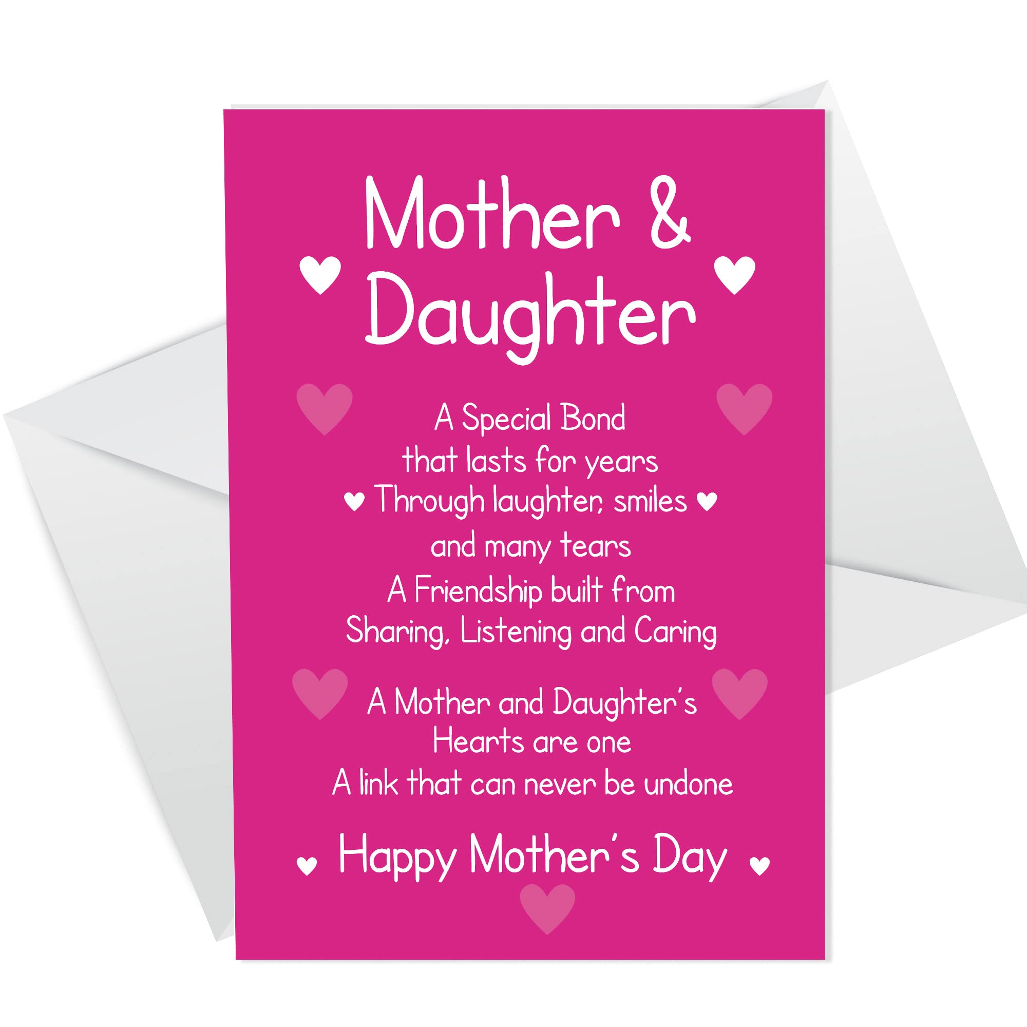 RED OCEAN Mum Mothers Day Card From Daughter Love Poem Quality Card For Mum Mummy